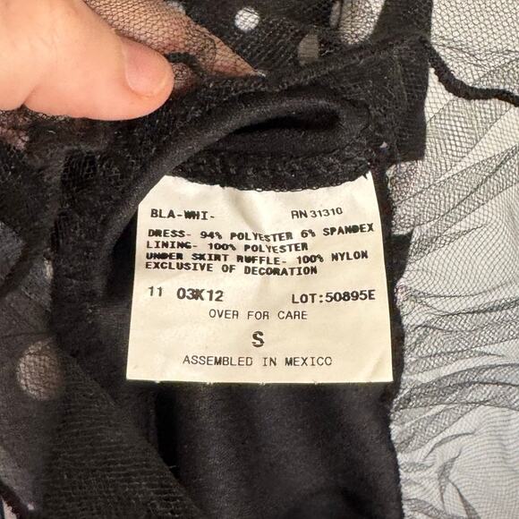 90s Vintage Byer California Women's Size S Polka Dot Strapless Halter Top Dress - Picture 7 of 7